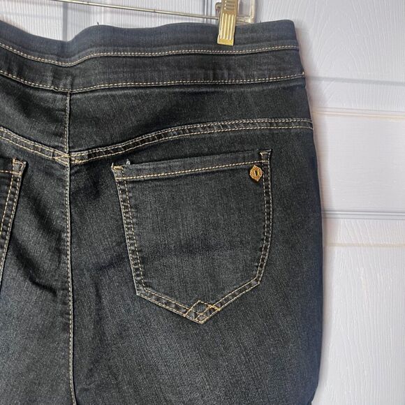 Democracy "Ab"solution Pull On Jegging Denim Blue Jean Dark Wash Size 16W - Picture 5 of 9